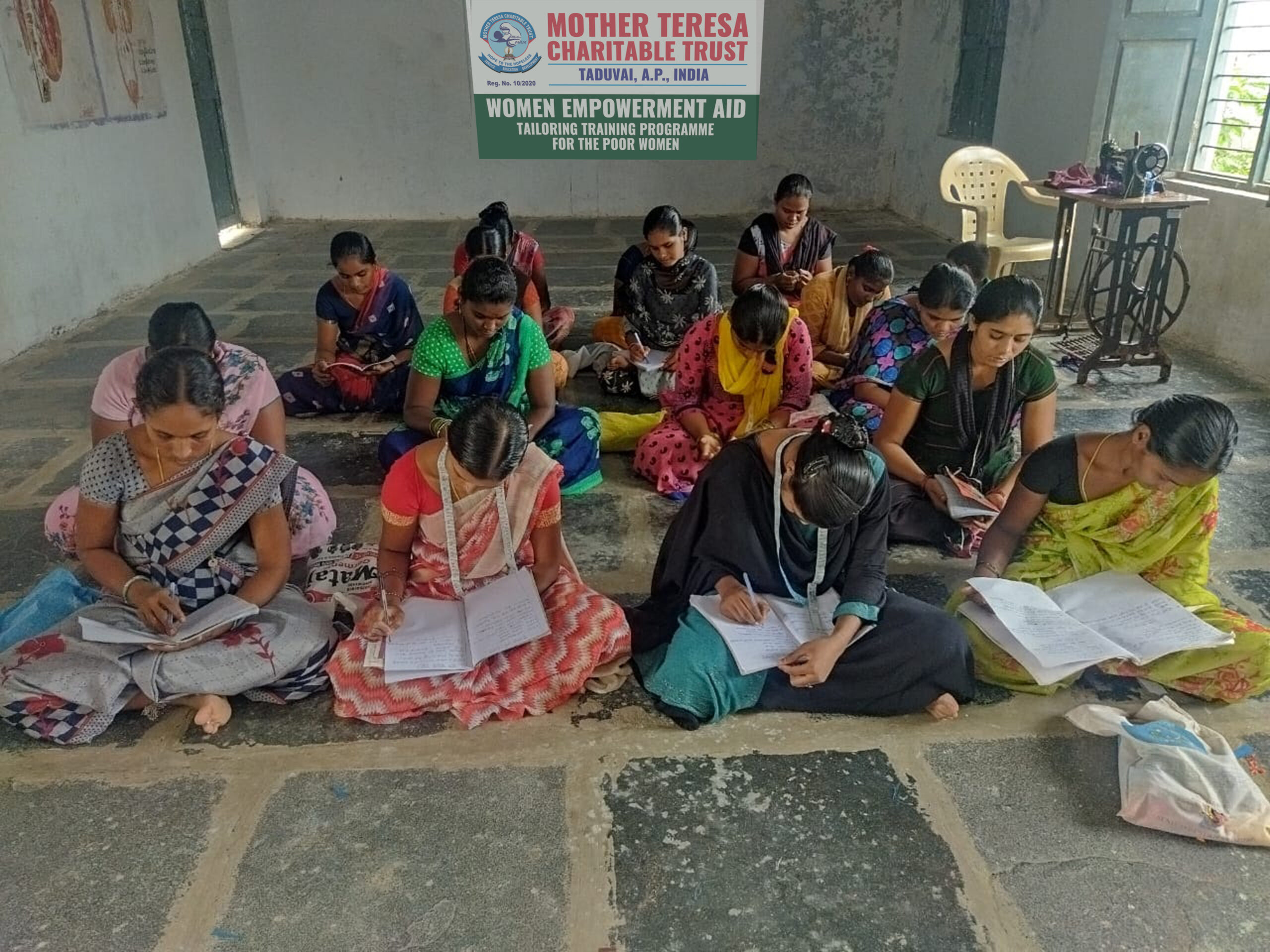 Tailoring training (Aug–Oct 2022) — Women learning livelihood skills